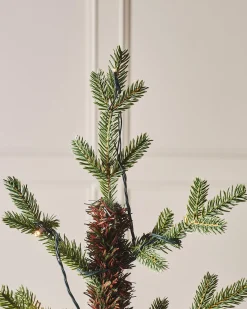 Pre-Lit Norway Spruce Potted Christmas Tree, 6 Ft