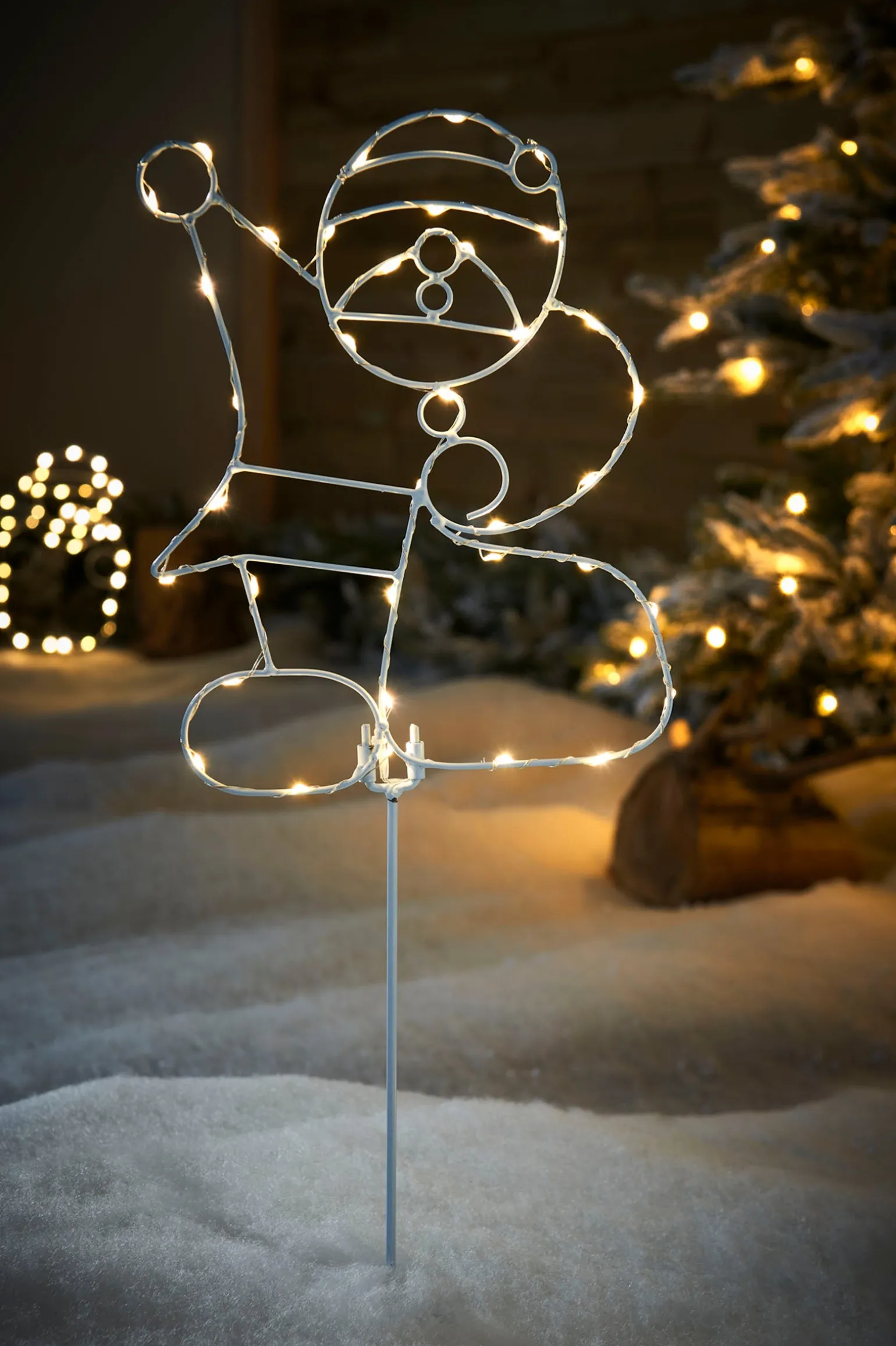 Pre-Lit Santa Pathway Stake Light, 60 Cm