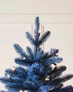 Pre-Lit Sapphire Blue Christmas Tree, 6 Ft