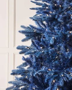 Pre-Lit Sapphire Blue Christmas Tree, 7 Ft