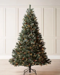 Pre-Lit Scandinavian Spruce Pinecones & Berries Christmas Tree, 9 Ft