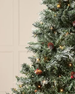 Pre-Lit Scandinavian Spruce Pinecones & Berries Christmas Tree, 12 Ft