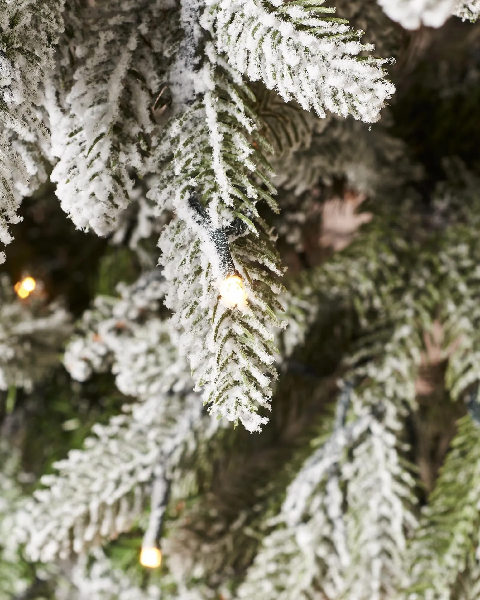 Pre-Lit Slim Snow Flocked Christmas Tree, 5 Ft