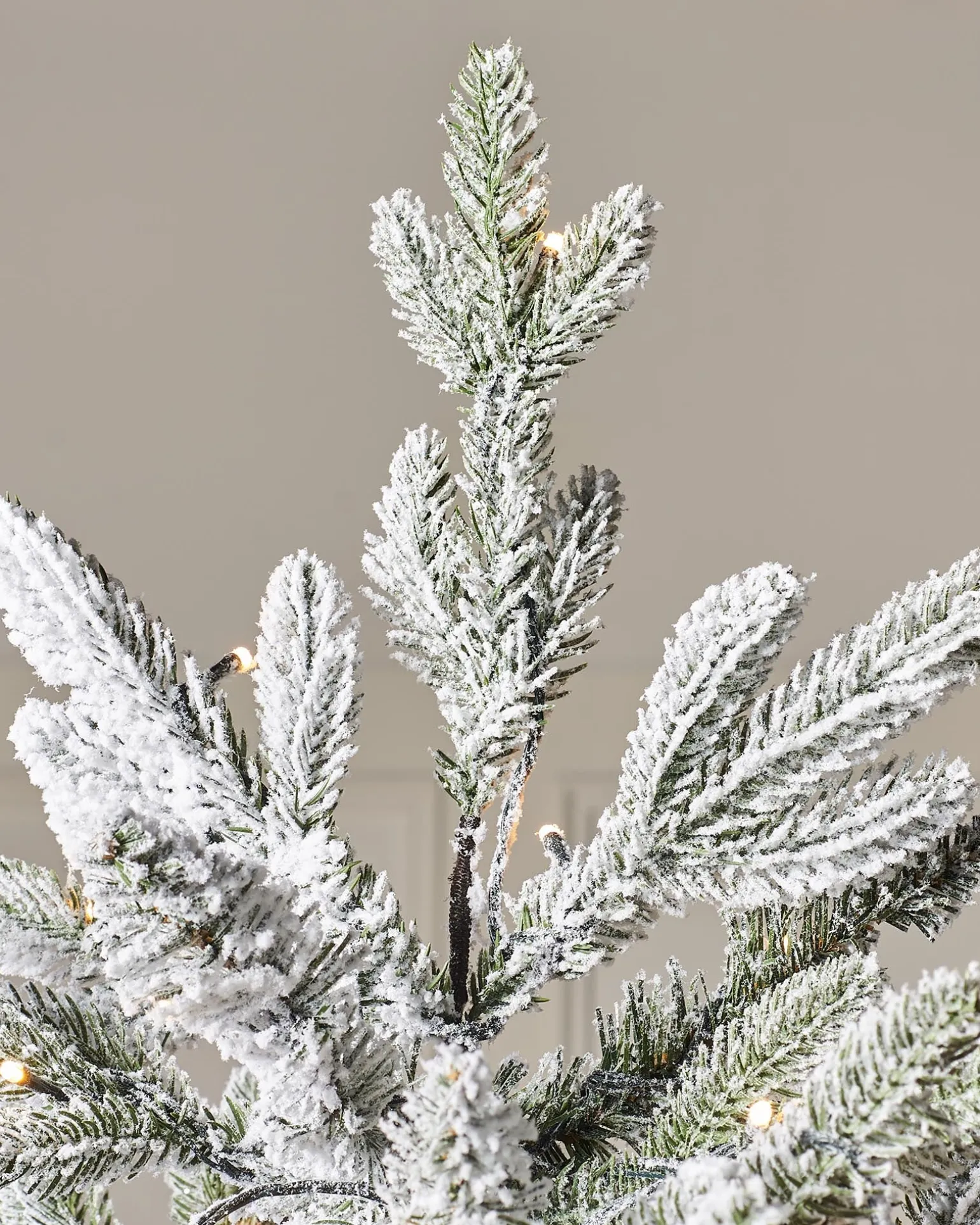 Pre-Lit Snow Flocked Christmas Tree, 6.5 Ft