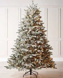 Pre-Lit Snow Flocked Christmas Tree, 7.5 Ft