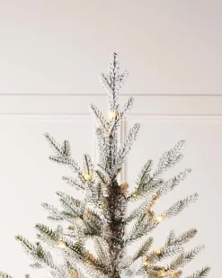 Pre-Lit Snow Flocked Douglas Fir Christmas Tree, 8 Ft