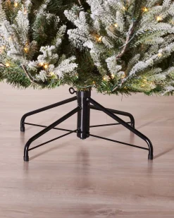 Pre-Lit Snow Flocked Douglas Fir Christmas Tree, 8 Ft