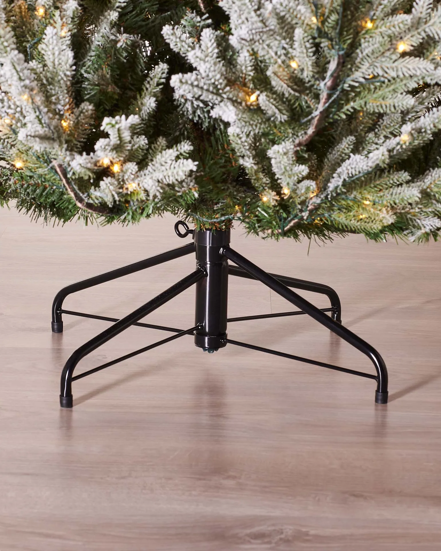 Pre-Lit Snow Flocked Douglas Fir Christmas Tree, 8 Ft