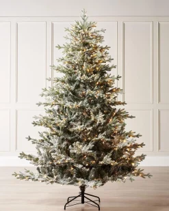 Pre-Lit Snow Flocked Fraser Fir Christmas Tree, 6 Ft