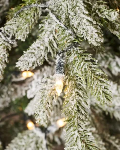 Pre-Lit Snow Flocked Fraser Fir Christmas Tree, 6 Ft