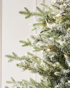 Pre-Lit Snow Flocked Fraser Fir Christmas Tree, 6 Ft