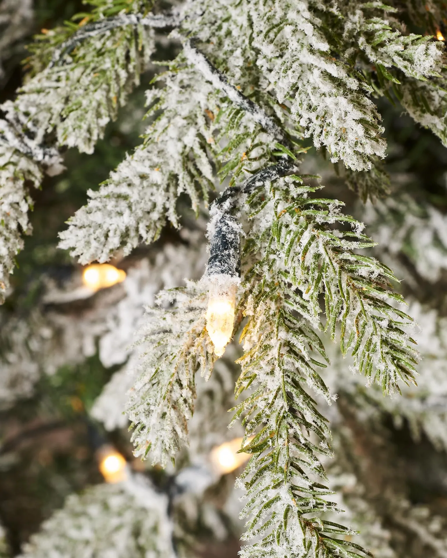 Pre-Lit Snow Flocked Fraser Fir Christmas Tree, 6 Ft