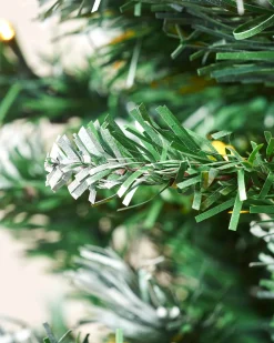 Pre-Lit Snow Flocked Mixed Pine Christmas Tree, 7 Ft