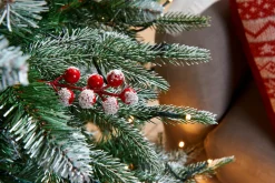 Pre-Lit Snow Flocked Norwegian Spruce Christmas Tree, 6 Ft