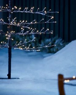 Pre-Lit Snow Flocked Twig Tree, 6 Ft