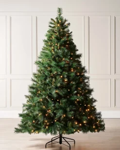 Pre-Lit Victorian Pine Christmas Tree, 5 Ft