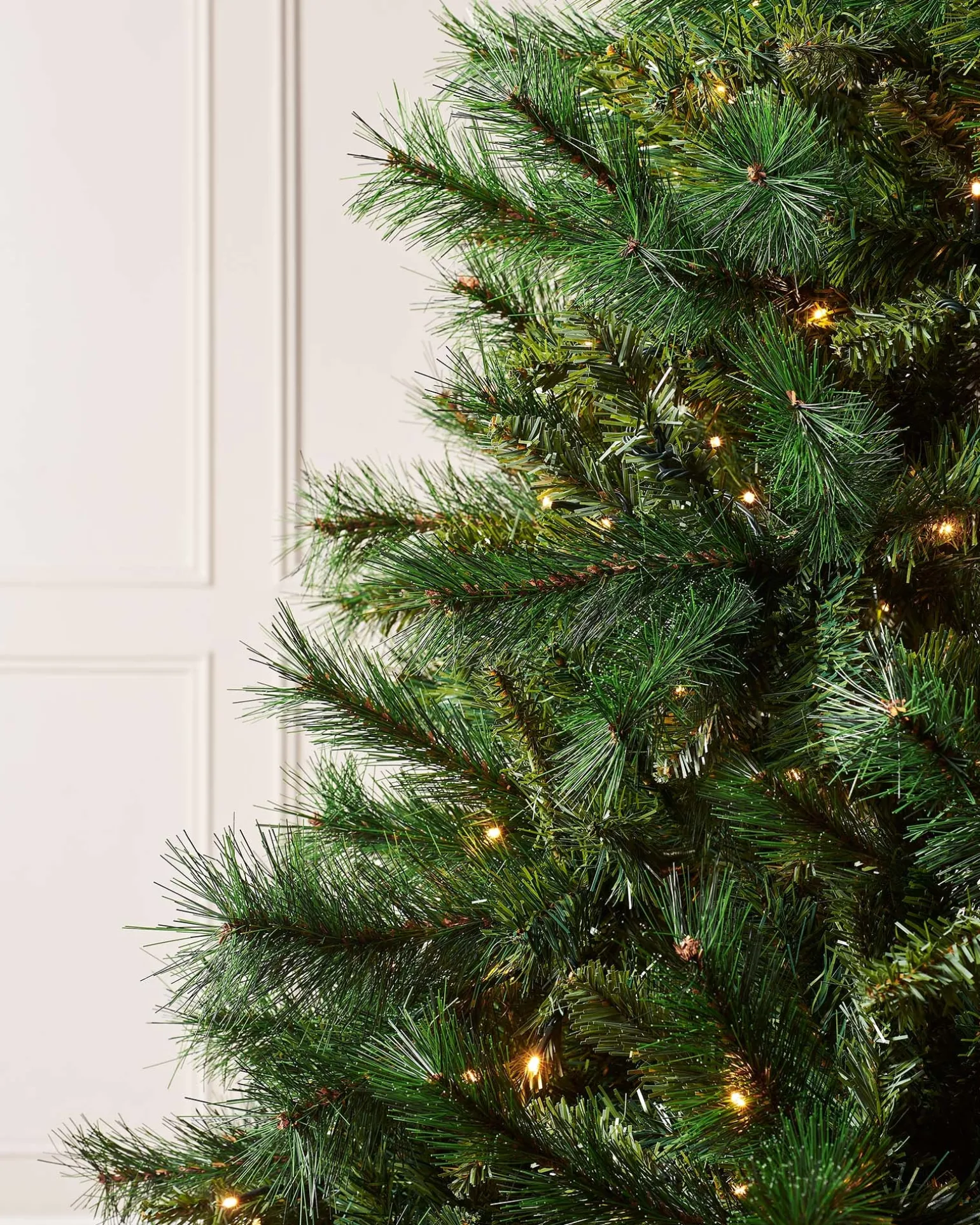 Pre-Lit Victorian Pine Christmas Tree, 6 Ft