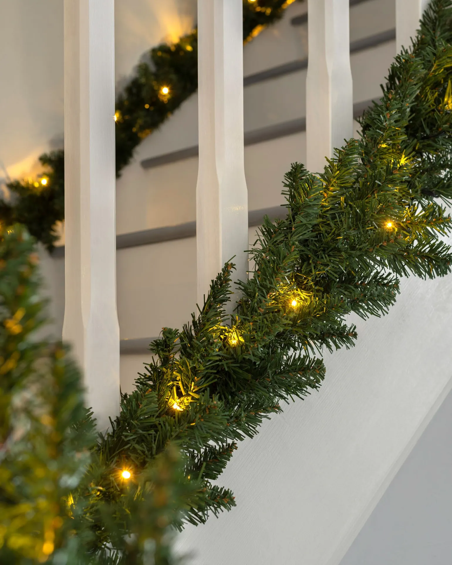 Pre-Lit Warm White LEDs Garland, 12 Ft