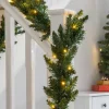 Pre-Lit Warm White LEDs Garland, 18 Ft