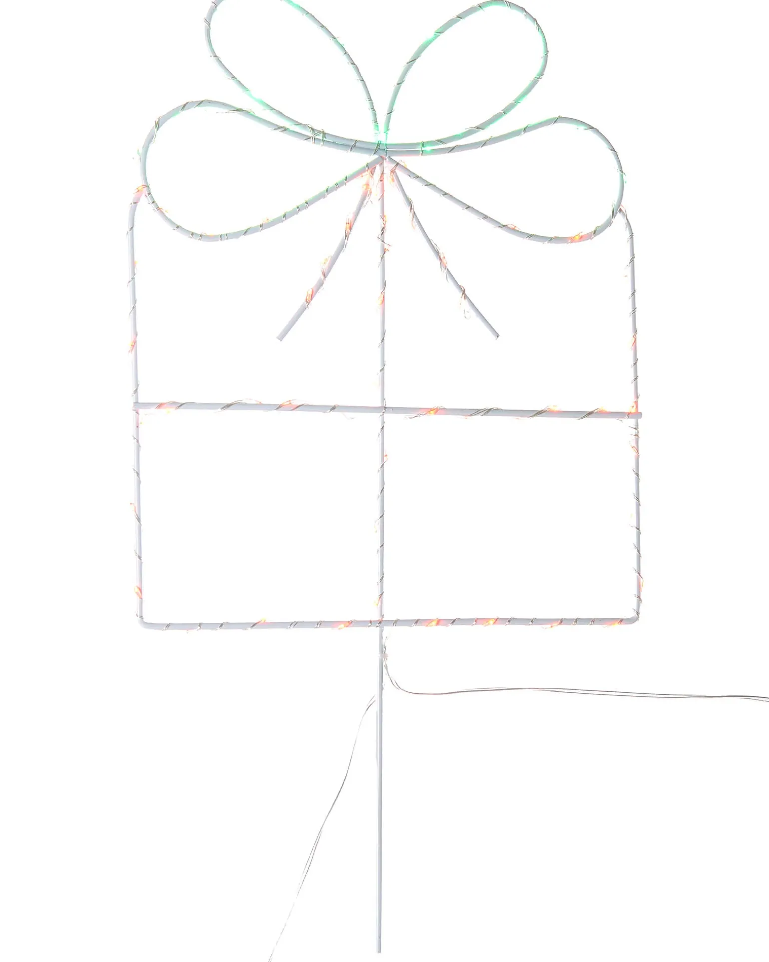 Set Of 3 Giftbox Pathway Stake Lights, 40 Cm