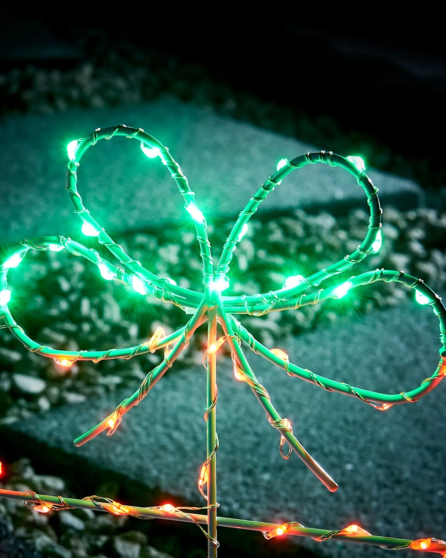 Set Of 3 Giftbox Pathway Stake Lights, 40 Cm