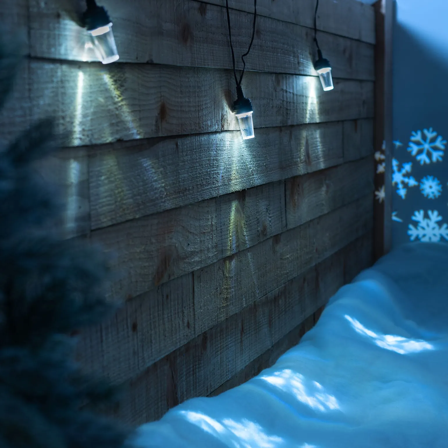 Set Of 3 LED Snowflake Projector Lights, 72 Cm